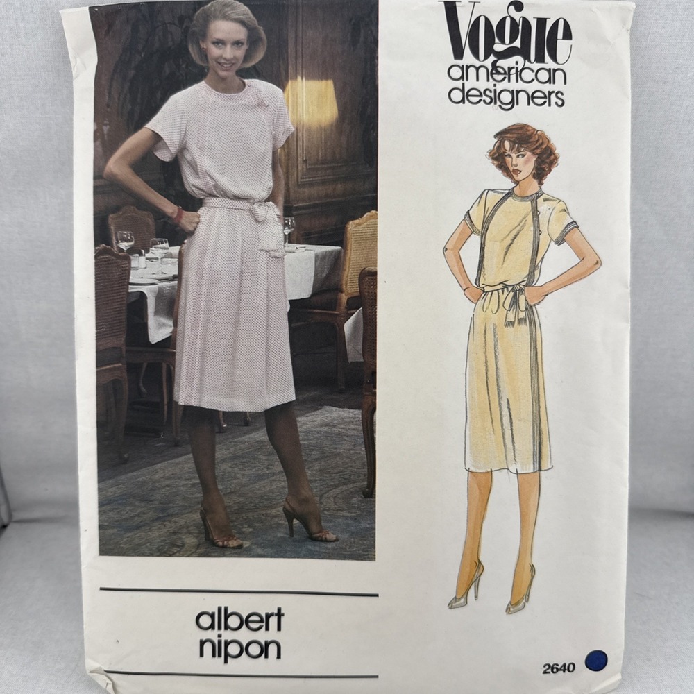 Vtg Vogue American Designer Albert‎ Nipon 2640 Pattern Sz 10 Bust 32.5" Uncut